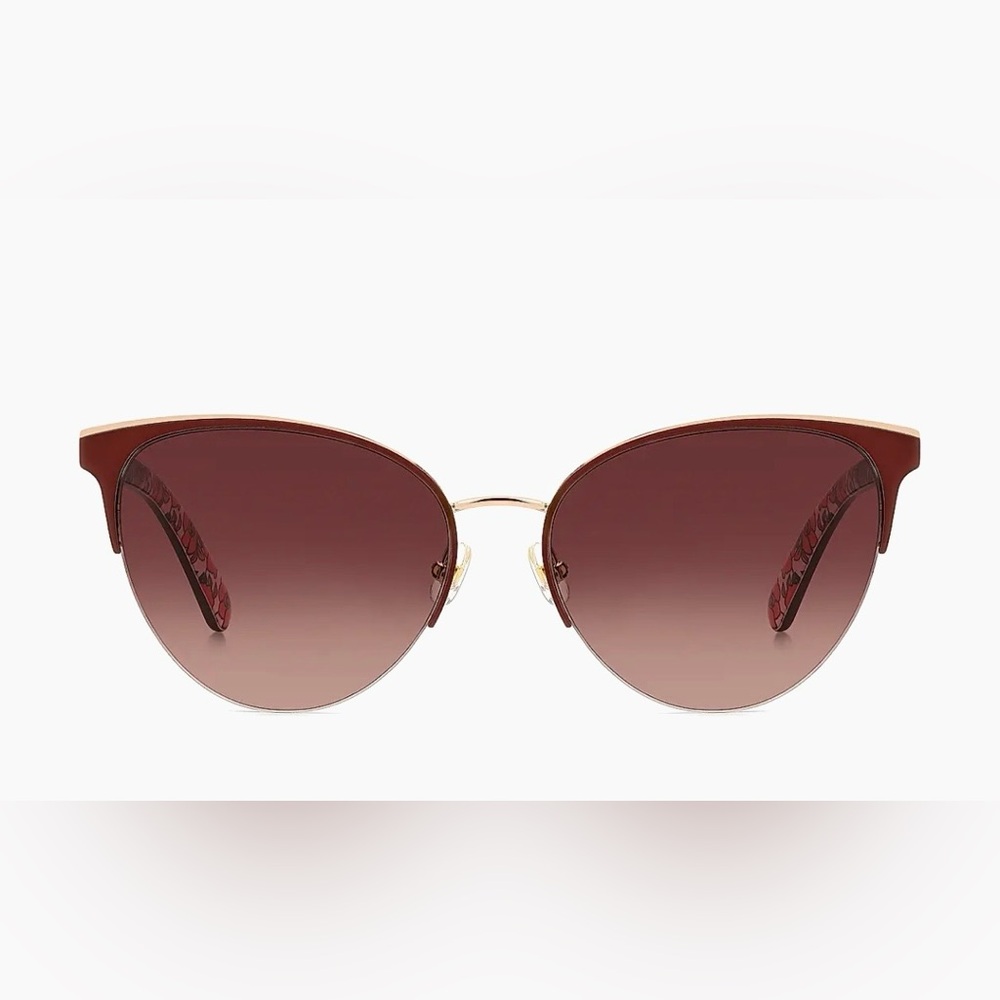 Kate Spade Izara Women's Rose Gradient Cat-Eye Sunglasses Floral Inside Bows NIC